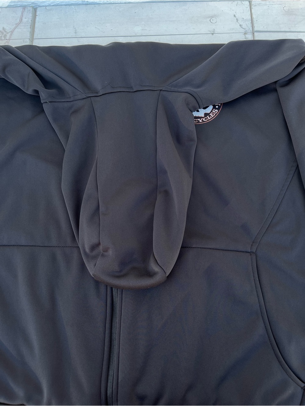 Harley-Davidson Black Hoodie with Orange Trim - Picture 2 of 7